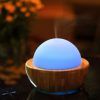 Ultrasonic Aroma Diffuser/Humidifier with Bamboo Base (Sphere)