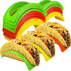 3/6pcs, Mexican Muffin Bracket, Taco Pancake Rack, Taco Holder, Kitchen Food Grade Corn Roll Rack - 3 Pieces Of Red, Yellow And Green