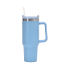 40oz Stainless Steel Handle Bottle Car Cup Double-layer Vacuum Iced Beer Cup Outdoor Portable Travel Insulation Cup - Sky Blue - 40oz