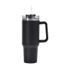 40oz Stainless Steel Handle Bottle Car Cup Double-layer Vacuum Iced Beer Cup Outdoor Portable Travel Insulation Cup - Black - 40oz