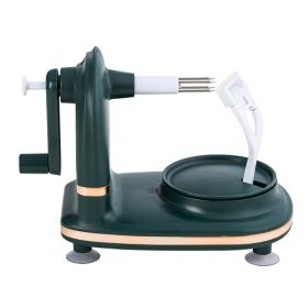 Apples Machine Peeler Clipping Fruit Peeling Slicer Cutter Peeler Kitchen Tool Handcrank Fruit Peeler Automatic Rotation Peeling - Dark green