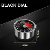 Stainless Steel Visual Timer Mechanical Kitchen Timer 60-Minutes Alarm Cooking Timer With Loud Alarm Magnetic Clock Timer - Black