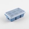 4.5*2.8*1.6in Ice Cube Ice Maker; Ice Box Freezer Mold; Quick Freezer; Home Refrigerator Homemade Frozen Ice Cubes; Ice Cube Mold Box With Lid - Blue