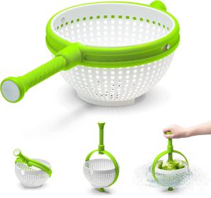 Salad Spinner, Scratch Resistant Spinning Colander - White