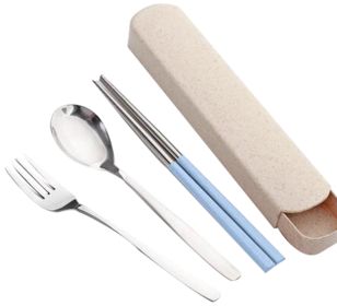 Portable Stainless Steel Flatware Spoon Chopsticks Tableware Set [B] - GY-HOM13299191-MIYA00584