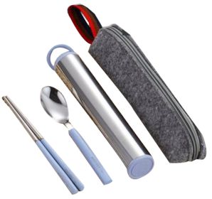 Portable Stainless Steel Flatware Spoon Chopsticks Tableware Set [F] - GY-HOM13299191-MIYA00588