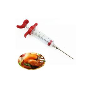 Lightweight Meat Injector Syringe Meat Syringe Marinade Injector for Marinade Flavor Holiday Dinners Restaurant - red