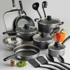 Primaware 18 Piece Non-stick Cookware Set, Steel Gray - Gray