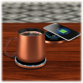 2-In-1 Smart Mug Warmer and QI Wireless Charger  - Copper