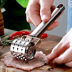 Stainless Steel Meat Tenderizer Roller Hammer Mallet For Steak Beef Chicken Tool Stainless Steel Meat Tenderizer Roller Hammer Mallet Steak Beef Chick