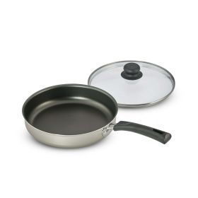 Tramontina 10 In Champagne Nonstick Covered Deep Saute Pan - Tramontina