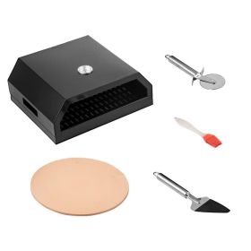 Family Traving And Party Outdoor Camp Portable Stainless Steel Pizza Oven With Kit - Black - 12"