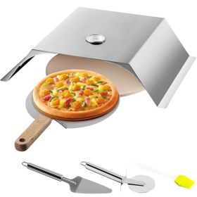 Family Traving And Party Outdoor Camp Portable Stainless Steel Pizza Oven With Kit - Silver - 22"