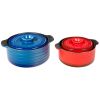 2 Pieces Ceramic Cookware Set with Lid and Insulated Handle - as show