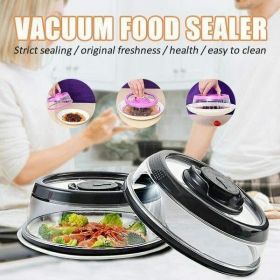 Vacuum Food Sealer Cover Kitchen Instant Vacuum Food Sealer Fresh Cover - Black