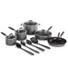 Select by AquaShield Nonstick Cookware, 14-Piece Set - Black