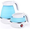 Foldable Electric Kettle, Camping Kettle, Mini Travel Kettle, Silicone Electric Water Boiler, Tea, Coffee Kettle, Collapsible Kettle with Separable Po