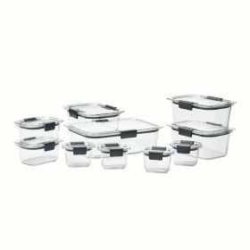 Food Storage Container, 20 Piece Variety Set, Clear Tritan Plastic - white