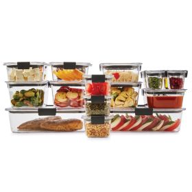 Food Storage Containers, 36 Piece Variety Set, Clear Tritan Plastic - white