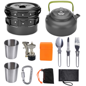 Portable Folding Cookware Set For Outdoor Barbecue Camping Trip Cookware - As pic show - C-B