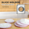 Onion Holder Slicer Vegetable tools Tomato Cutter Stainless Steel Kitchen Gadget XH - default