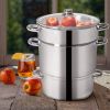 Home Creative Ideal Choice Stainless Steel Fruit Juicer Steamer - Silver - Stainless steel