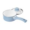 12pc Ceramic Cookware Set;  Blue Linen - Blue