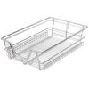 Pull-Out Wire Baskets 2 pcs Silver 15.7" - Silver