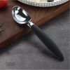 Scooper Dishwasher Safe Alloy Ice Cream Scoop Cookie Dough Scooper with Anti-Slip Handle for Sorbet Melon Ice Cream Scoop Kitchen Tool (3.5X17cm) - bl