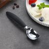 Scooper Dishwasher Safe Alloy Ice Cream Scoop Cookie Dough Scooper with Anti-Slip Handle for Sorbet Melon Ice Cream Scoop Kitchen Tool (3.5X17cm) - bl