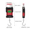 Waterproof Hanging Scale; Portable Rechargeable Hook Electronic Weighting Luggage Scale With 59.06inchRuler LCD Digital - A28