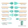 Kitchen Silicone Cooking Tool Utensil Set  - Green - 13pcs