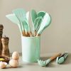 Kitchen Silicone Cooking Tool Utensil Set  - Green - 13pcs