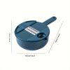 1pc Multifunctional Vegetable Cutter, Potato Shredded Grater, 3 Blades Or 6 Blades For Choose 11in*7.2in - Blue--Six Blades-1pc