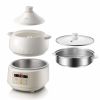 Bear Multi-function Electric Steam Cooker, Yunnan Steam Chicken Soup Steamer Ceramics, DQG-A30C1 New Natural Ceramics Cooking Method, 3L - White