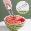 1pc Watermelon Cutter Slicer, Stainless Steel Watermelon Cube Cutter Quickly Safe Watermelon Knife, Fun Fruit Salad Melon Cutter For Kitchen Gadget -