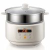 Bear Multi-function Electric Steam Cooker, Yunnan Steam Chicken Soup Steamer Ceramics, DQG-A30C1 New Natural Ceramics Cooking Method, 3L - White