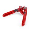 Can Opener Manual with Ergonomic Grip Handle Food Grade Stainless Steel Multi-Function Can Opener with Beer Bottle Opener and Cap Gripper - red