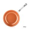 Frying Pan Nonstick 20 24 28cm Frying Pan with Ceramic Titanium Coating Round Copper Egg Pan Kitchen Cookware  - 24CM