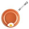 Frying Pan Nonstick 20 24 28cm Frying Pan with Ceramic Titanium Coating Round Copper Egg Pan Kitchen Cookware  - 24CM