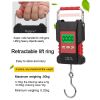 Waterproof Hanging Scale; Portable Rechargeable Hook Electronic Weighting Luggage Scale With 59.06inchRuler LCD Digital - A28