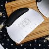 Dough Cutter with Scale Stainless Steel Noodles Cutter Baking Knife Kitchen Gadget Baking Pastry Tools - black