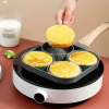 1pc Fry Pan For Egg, Non Stick Ham Pancake Maker, Egg Burger Pan With Wooden Handle, 4 Holes, For Induction Cooker Gas Stove - 2 Hole Pan