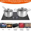 Stainless Steel Cookware Set Fast Even Heat Induction Pots Pans Set Dishwasher Safe with 2.7 3.7 Quart Stockpot 2 Quart Saucepan 9.17in Frying Pan - S