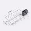 1pc Sink Storage Rack; Kitchen Stainless Steel Sink Shelving For Putting Sponges; Scrubbers; Towel 7.4inch/4.7inch - Stainless Steel