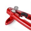 Can Opener Manual with Ergonomic Grip Handle Food Grade Stainless Steel Multi-Function Can Opener with Beer Bottle Opener and Cap Gripper - red