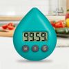 LED Counter Display Alarm Clock Manual Electronic Countdown Sports Sucker Digital Timer Kitchen Cooking Shower Study Stopwatch - C