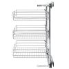 3-Tier Pull-out Kitchen Wire Basket Silver 18.5"x13.8"x22" - Silver