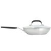 10 Pieces Brushed Stainless Steel Cookware Set - Silver