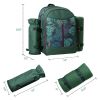 Outdoor Travel Picnic Backpack Set with Cutlery Kit  - Green - Camping Supplies